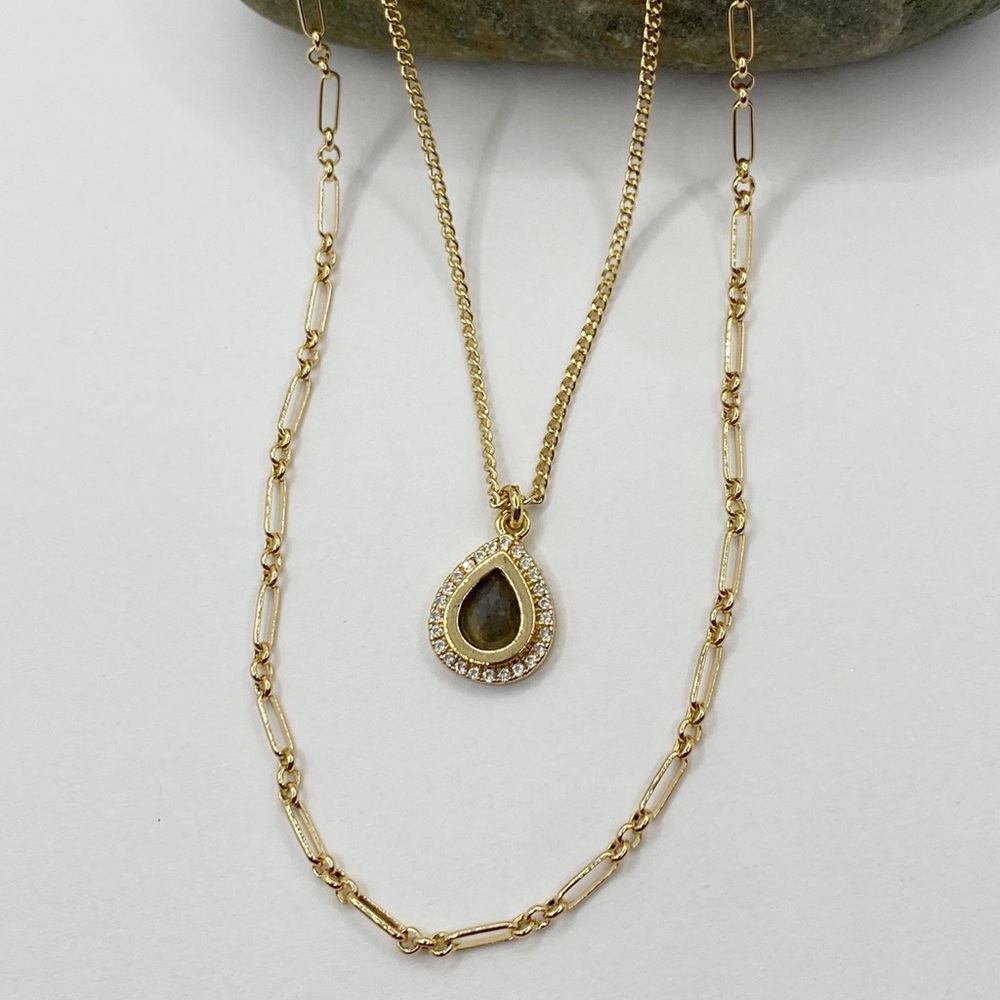 NEW FP x Luna Norte Tigers Eye Layering Necklace Set - Picture 4 of 10